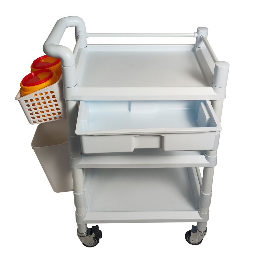 CARRO UTILITARIO PARA HOSPITAL 3 NIVELES