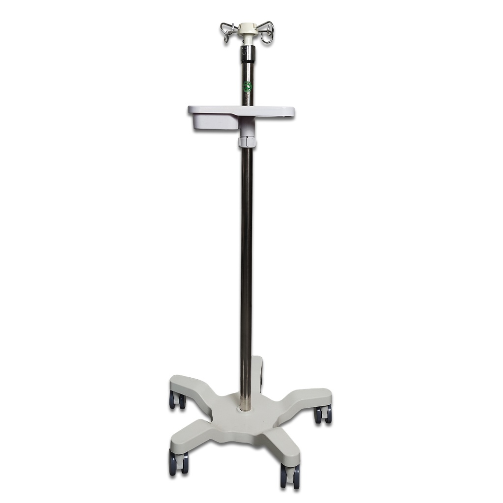 PORTAVENOCLISIS RODABLE CON CHAROLA