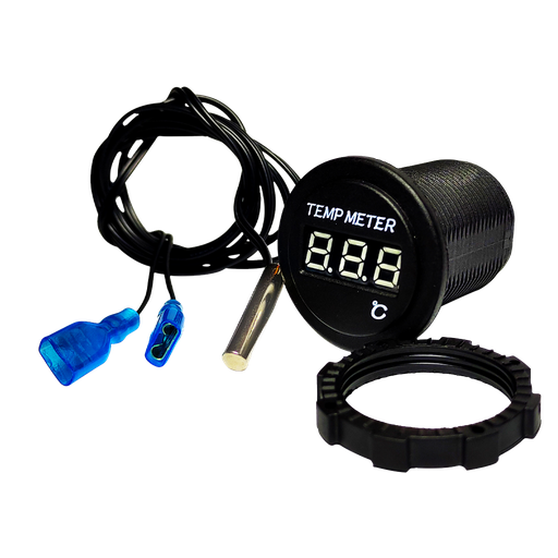 KIT TERMÓMETRO DIGITAL PARA VEHÍCULO 12V/24V Ø 36.5 mm CON ROSCA